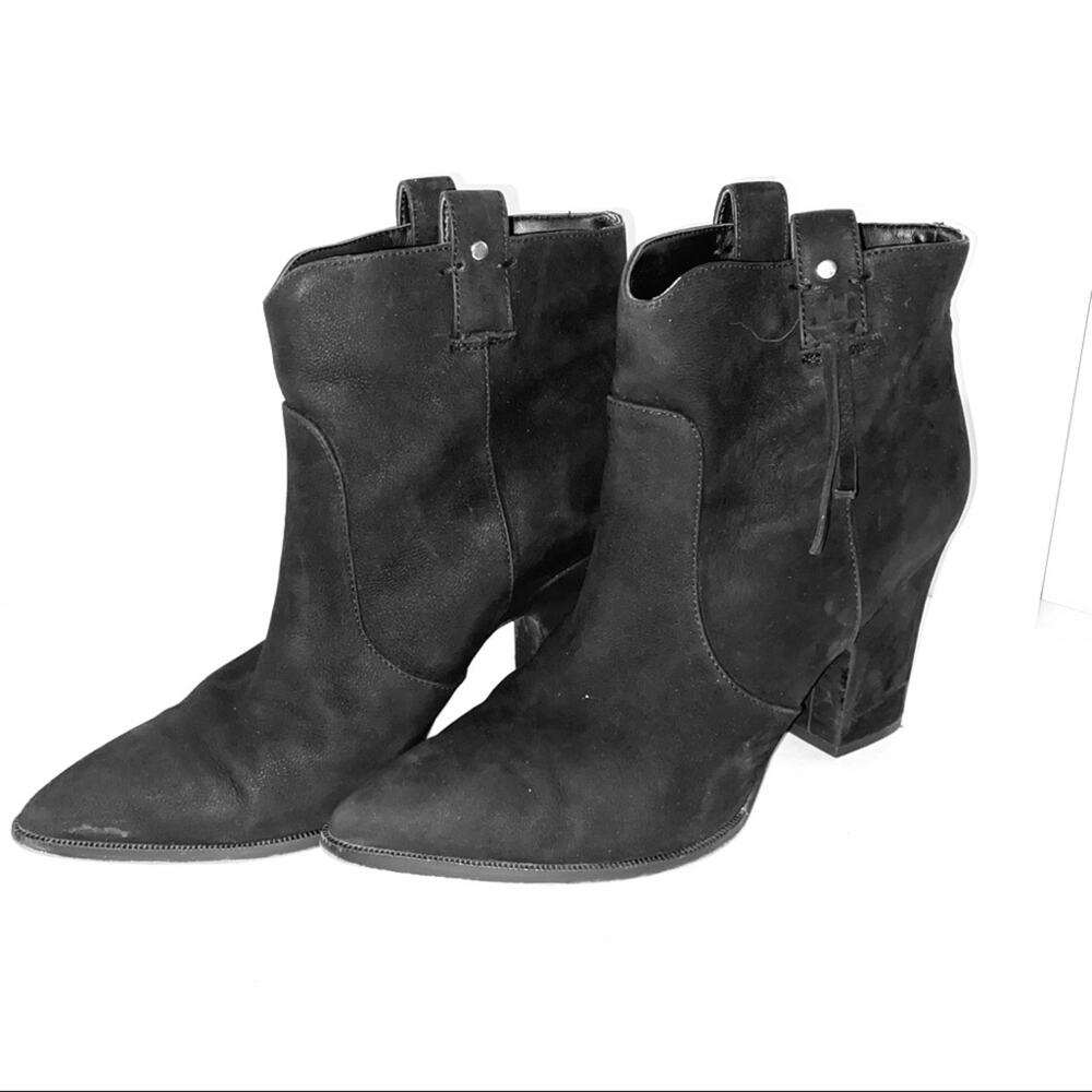 SAM EDELMAN classic suede western cowgirl womens pull on 2 inch booties 9.5